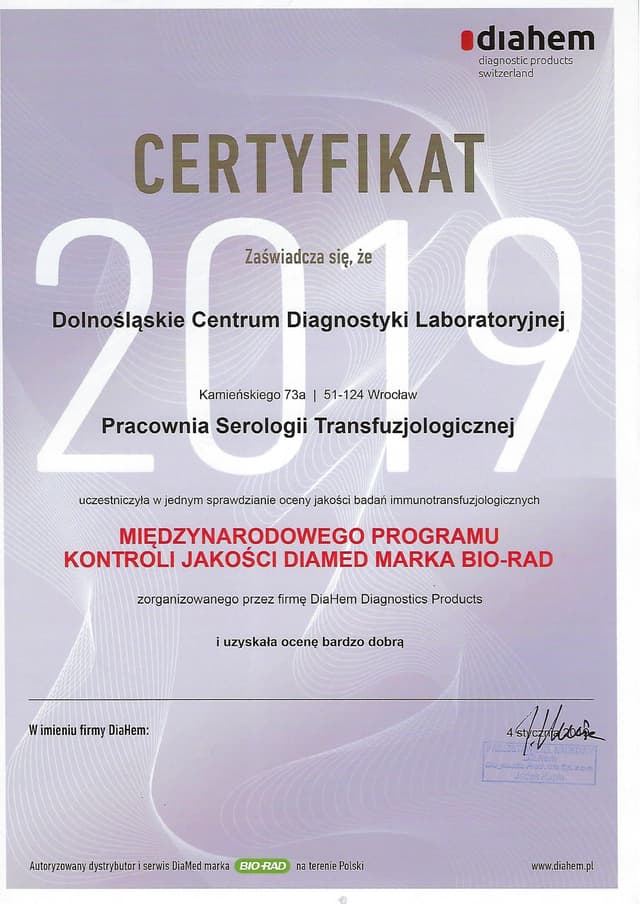 Skan certyfikatu
